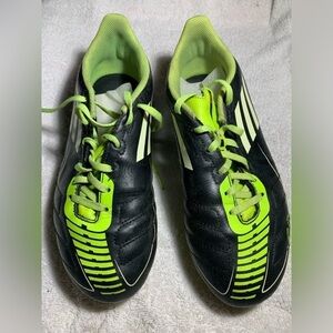 Size 7 Adidas Shoes Cleats Men Black Green F50 TRXFG Adizero Soccer Football